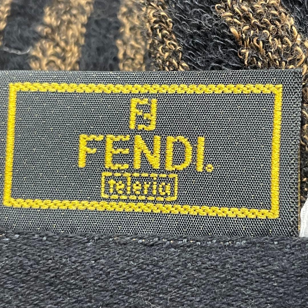 未使用】 FENDI フェンディ タオルケット ズッカ柄 総柄 ブラウン