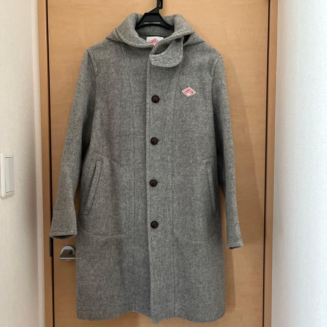 DANTON フード付きウールコート 36 グレー - メルカリ