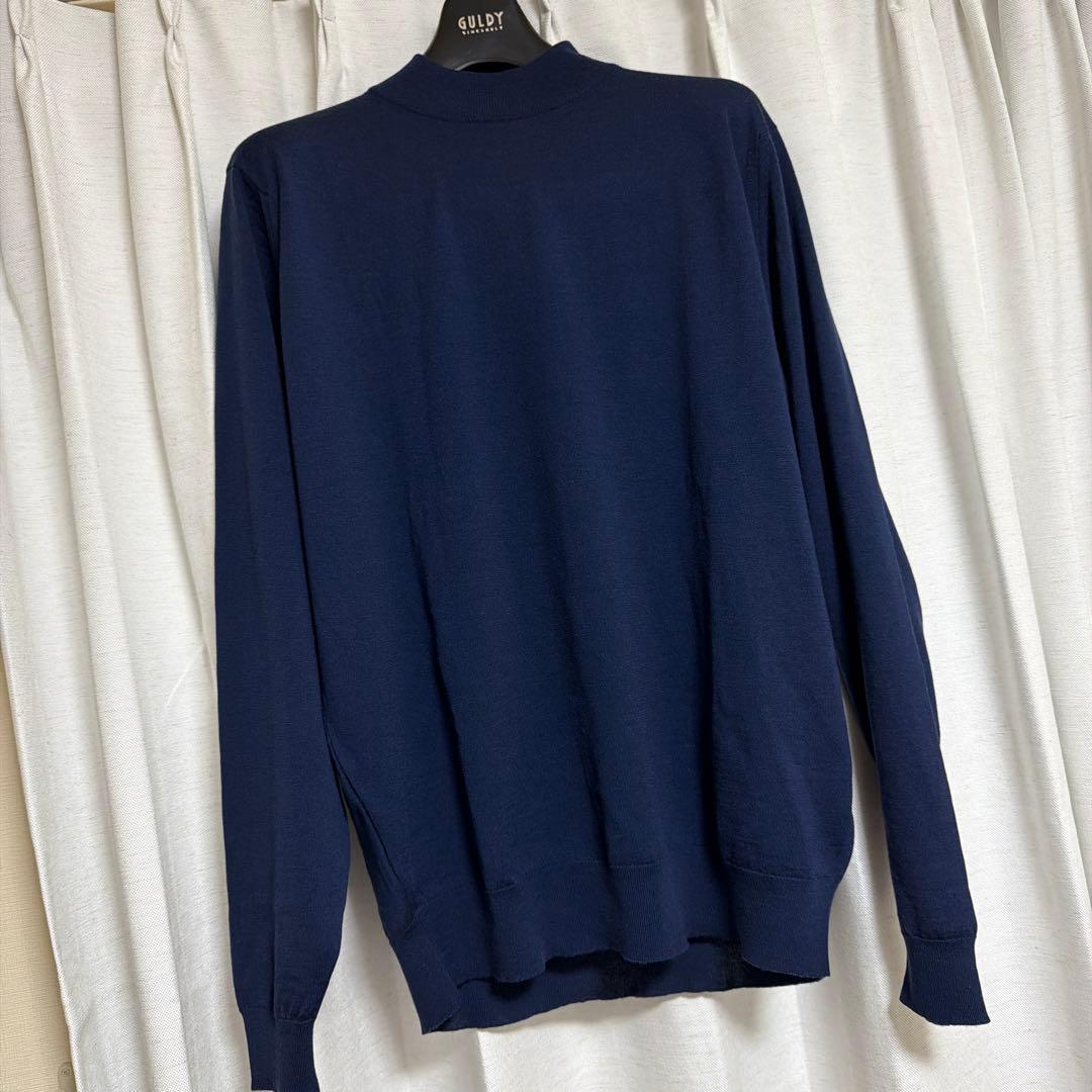 JOHN SMEDLEY メンズ　ウール　ネイビー　ニット JOHN SMEDLEY（ジョンスメドレー） 24G クルーネックニット MIDNIGHT