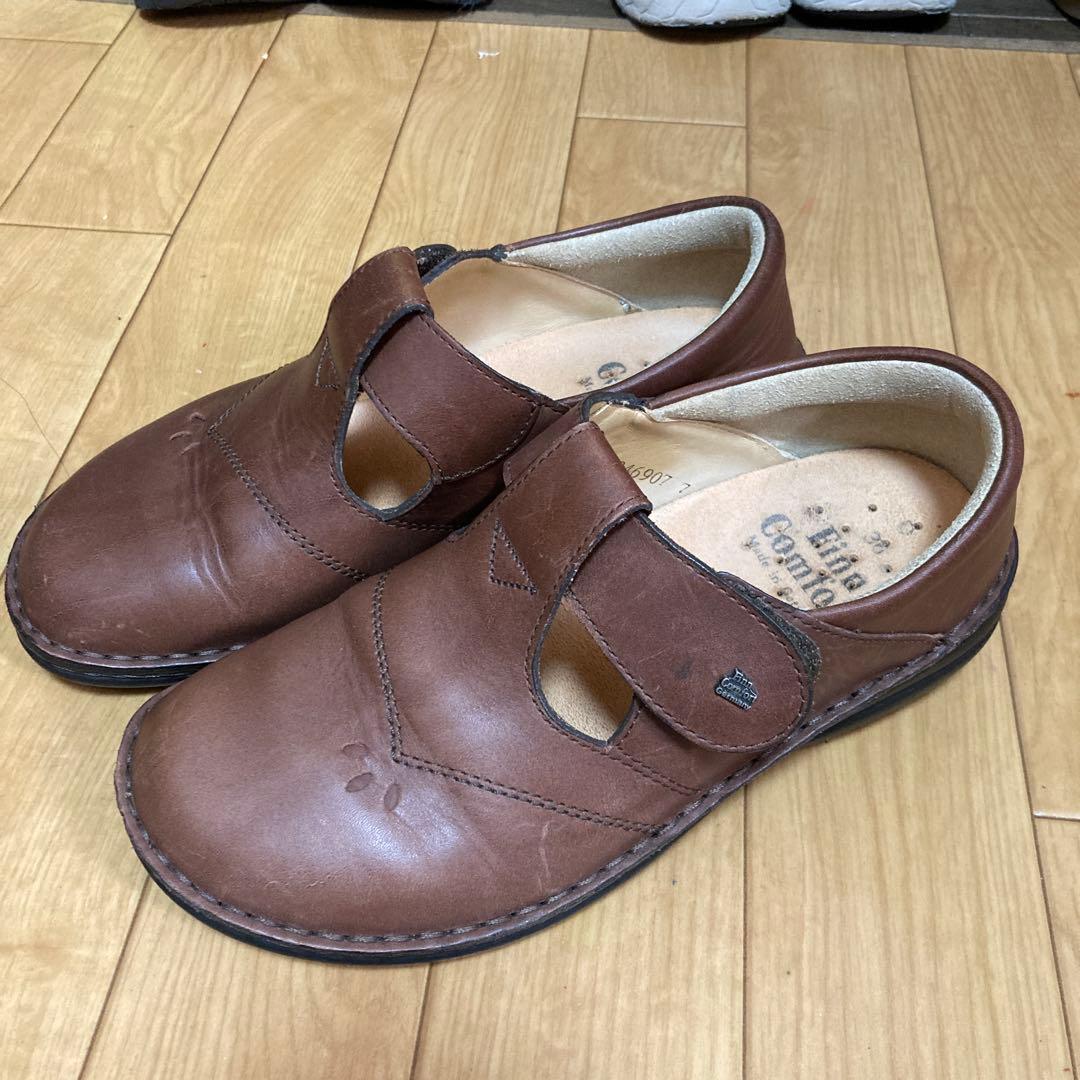 ☆フィンコンフォート ナッシュビル Tストラップ レザー ブラウン 23
