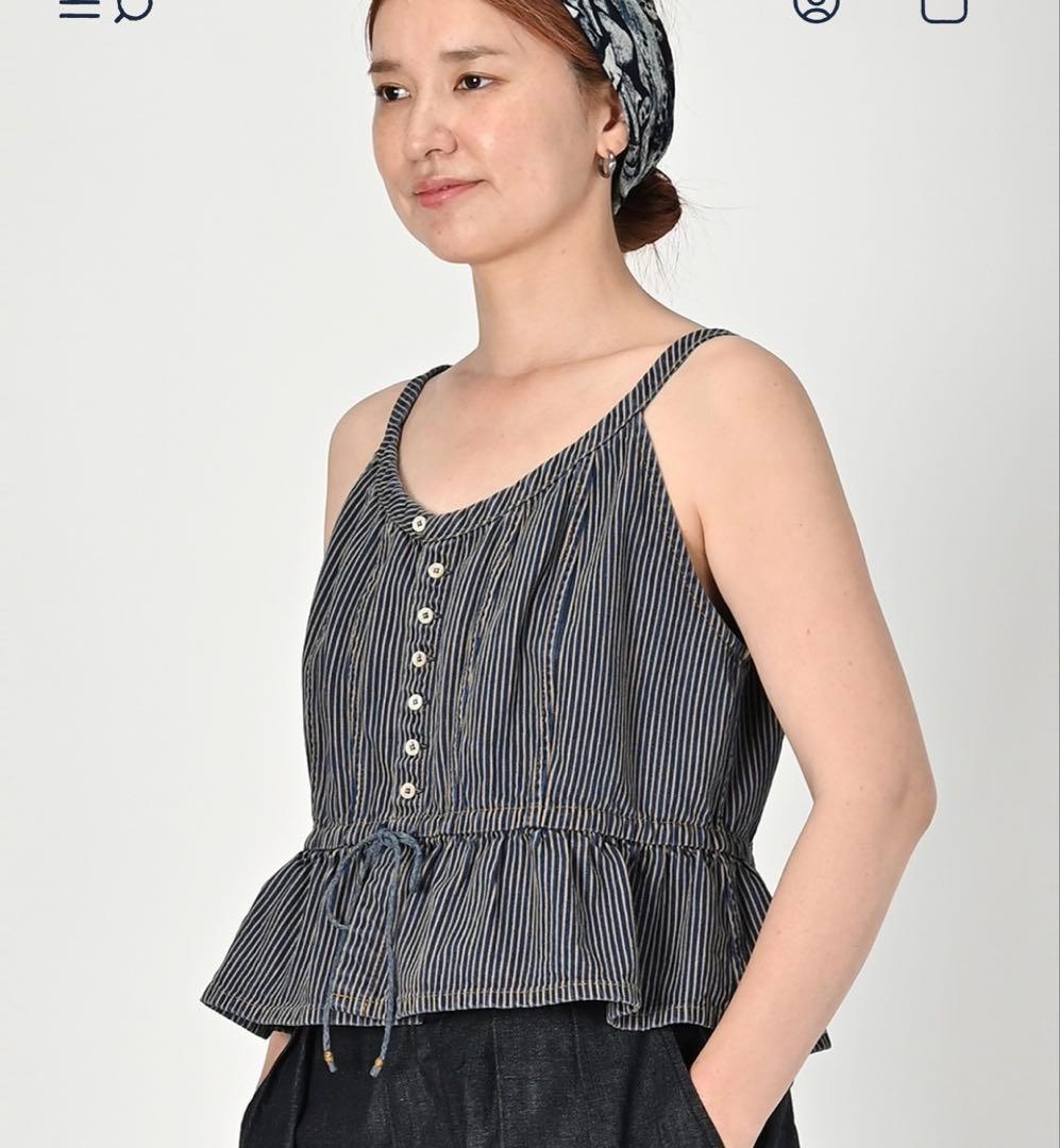 45R 大麦デニムのキャミソール（重） ヒッコリー 2024春夏 28,