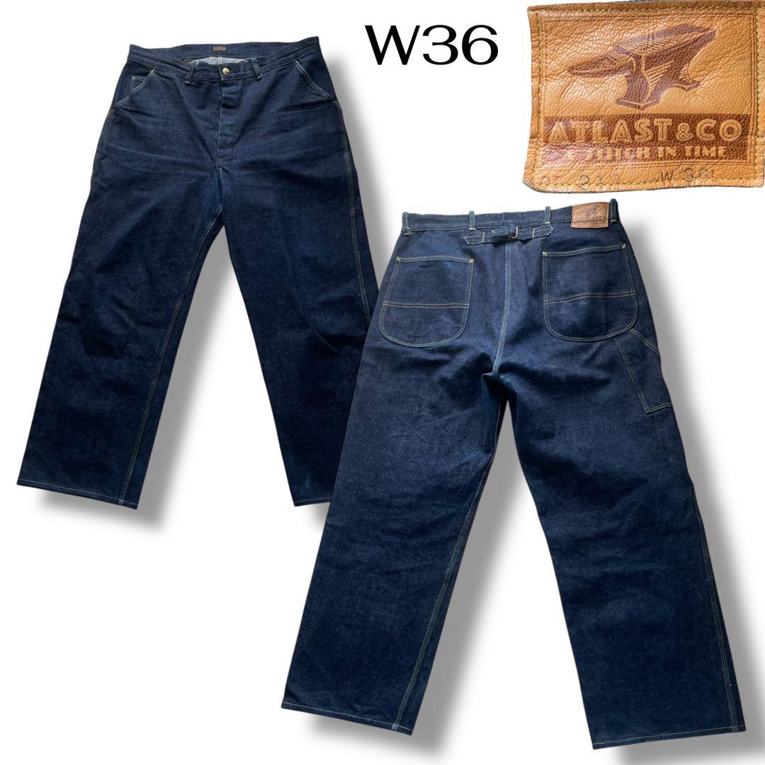 AT LAST アットラスト 212 W36 ワイドシルエット シンチ デニム - メルカリ