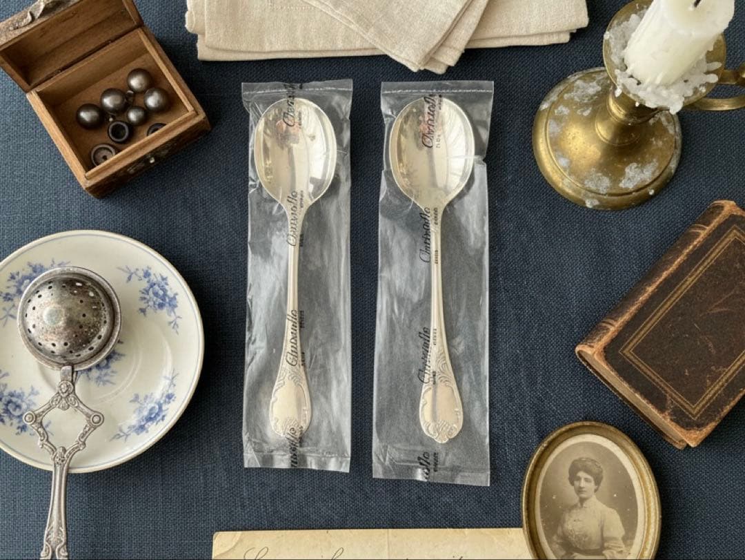 Christofle クリストフル マルリー コンソメスプーン 2本 未開封 テーブルスプーン マルメゾン