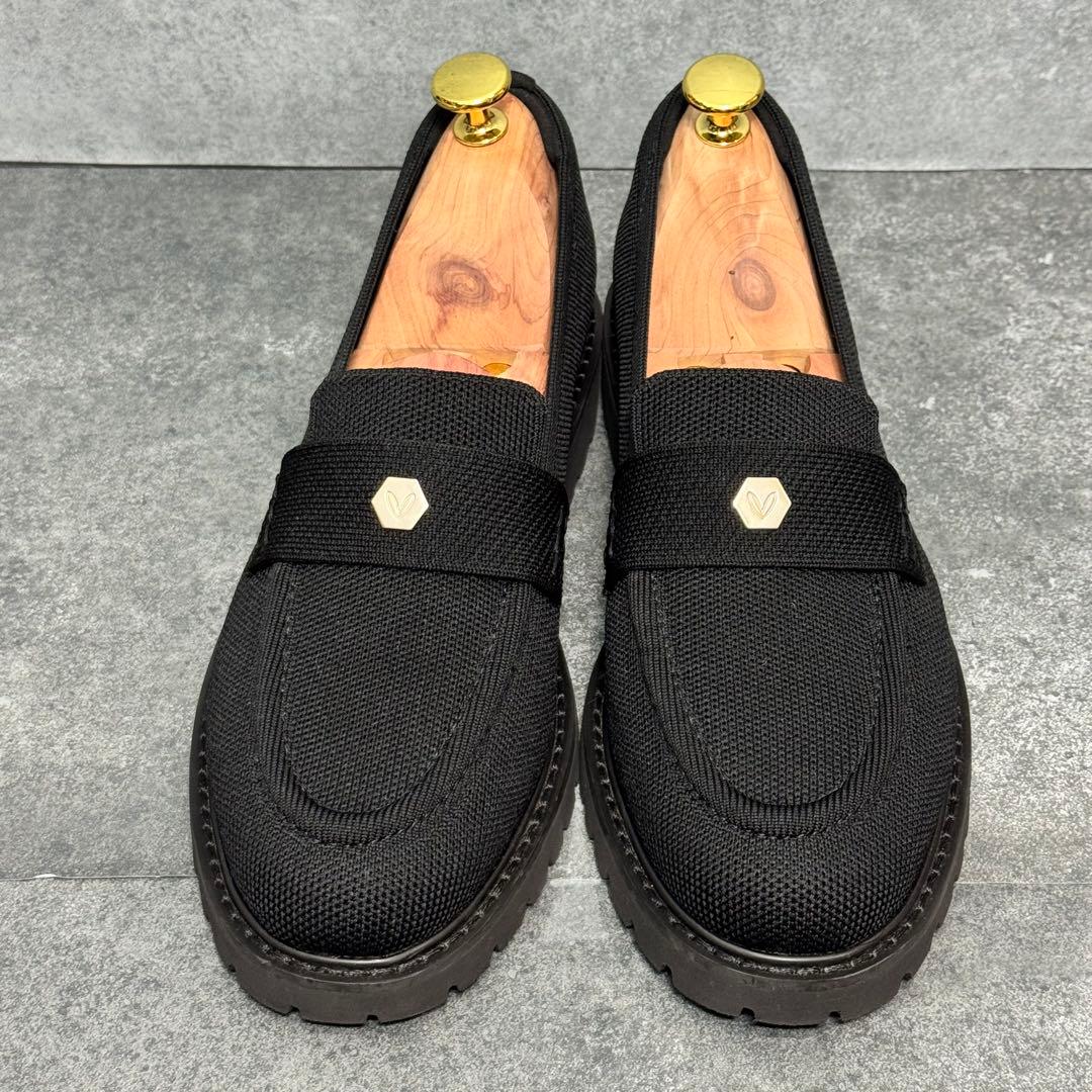 極美品✨VIVAIA アーモンドトゥ ペニー ブラック ローファー 24.5cm