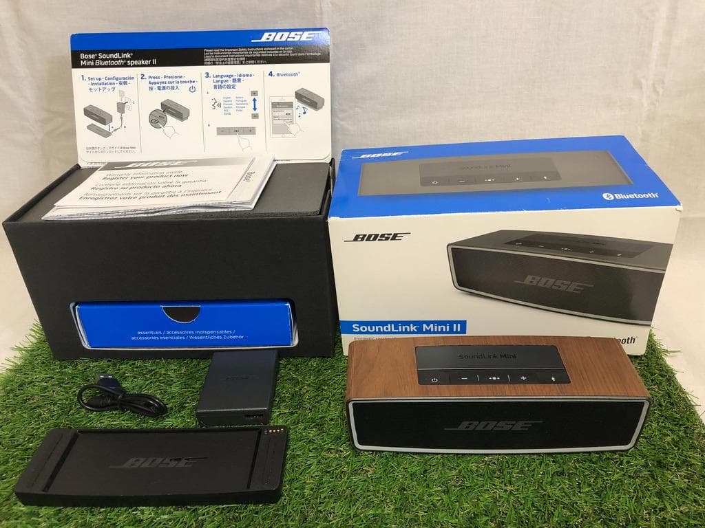 BOSE SoundLink Mini II 木製カバー付 美品 Balolo Bose SoundLink Mini II専用 ウォルナットウッド 木製 カバー