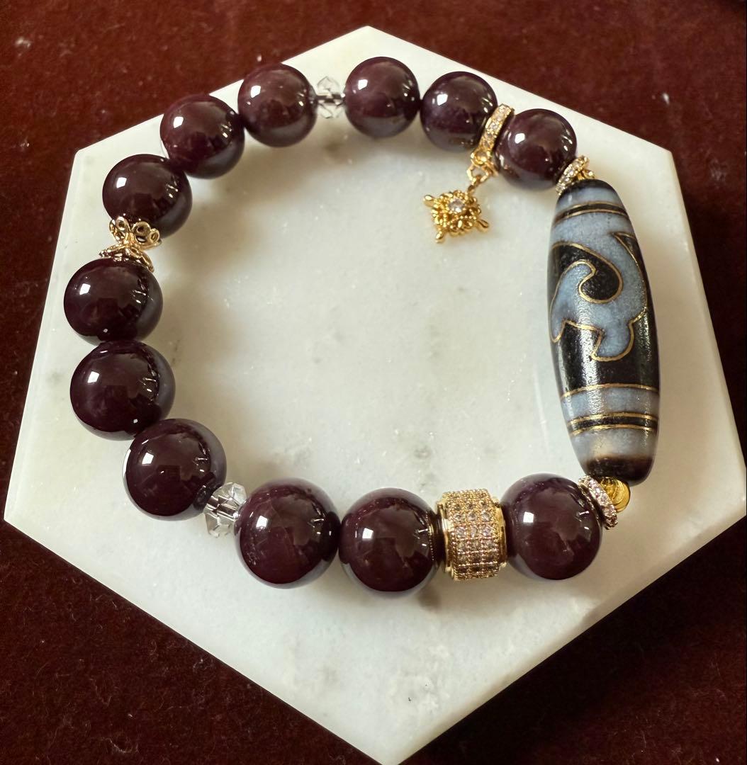 小シバ様♡緑度母天珠ブレスレット 金線 1点物 - メルカリ