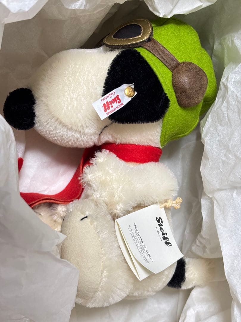 新品未使用 日本限定 シュタイフ スヌーピー フライングエース 証明書