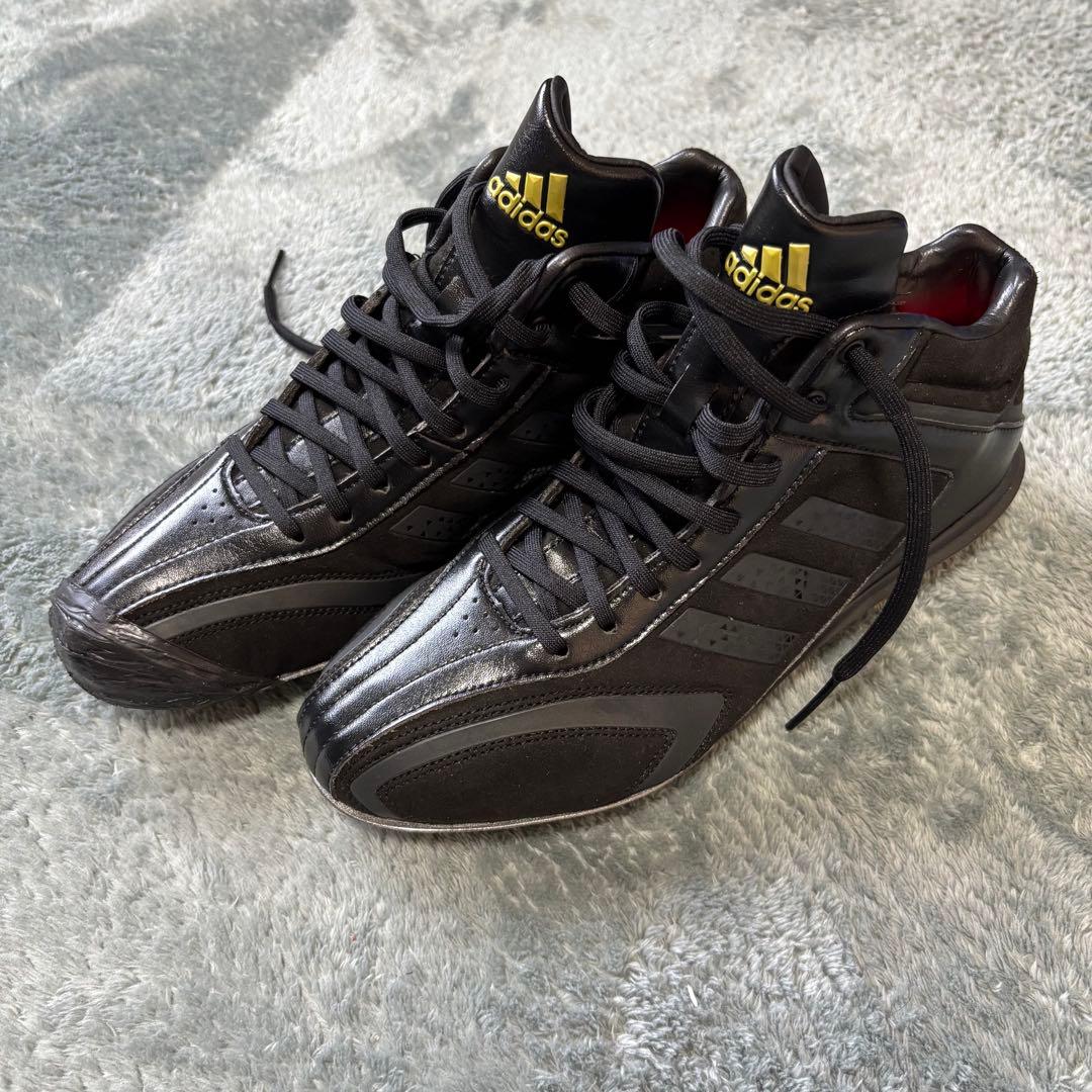 新品✨】adidas ブラック ハイカット スパイク 野球 アディダス - メルカリ