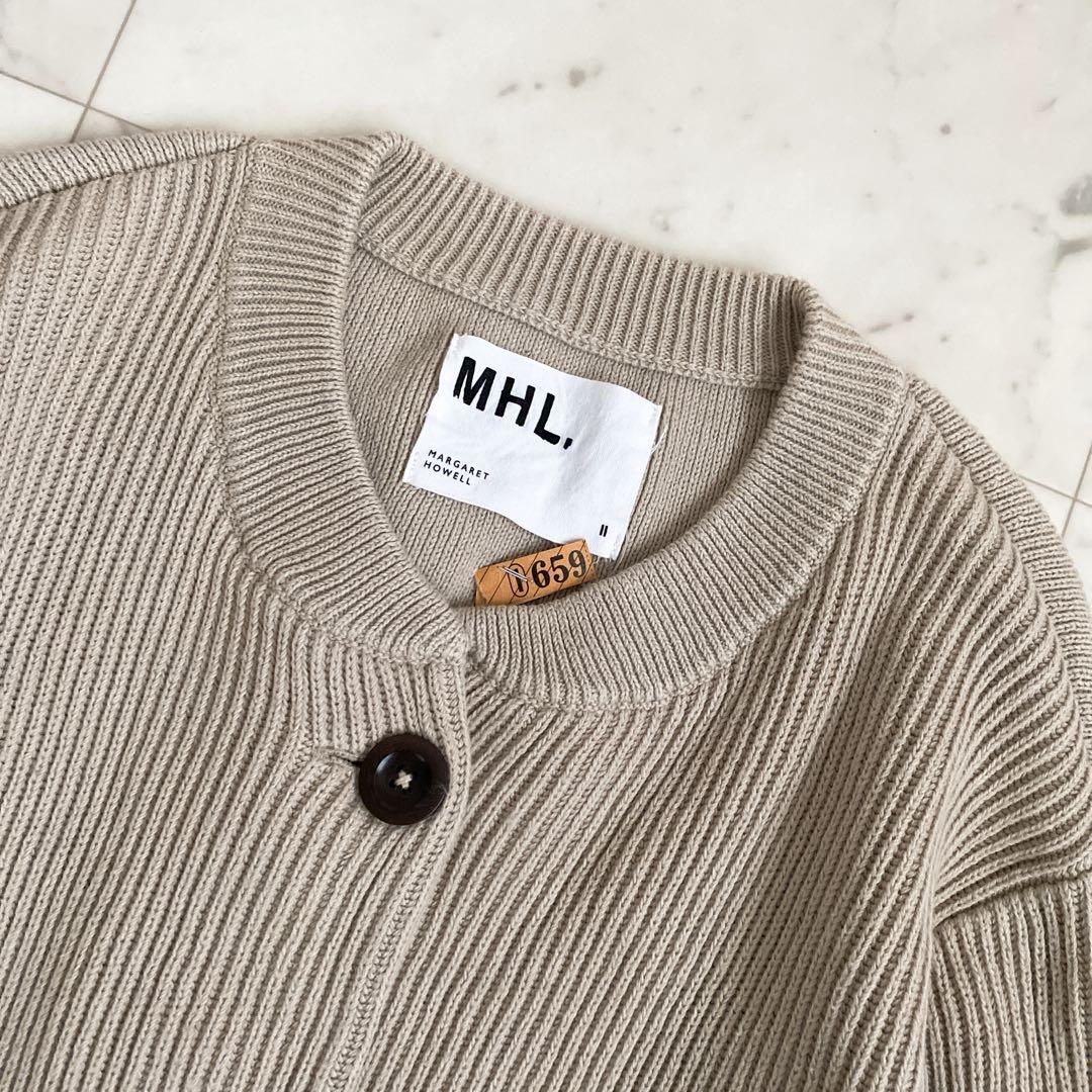 美品✨MHL.マーガレットハウエルROUGH COTTONカーディガン ベージュ