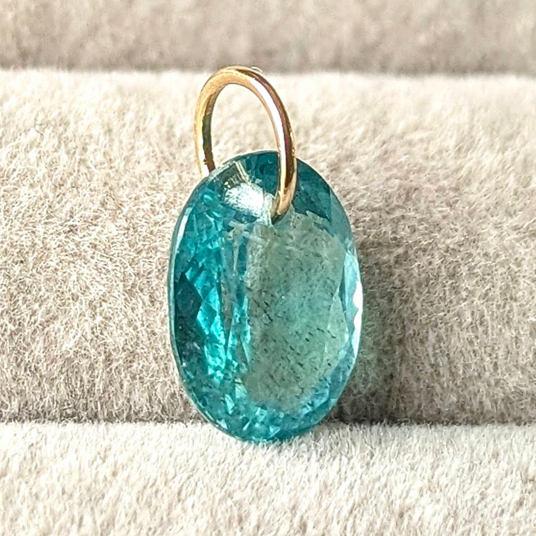 ♢こだま ここ様専用♢K18 アパタイト2.73ct チャ―ム ペンダントトップ