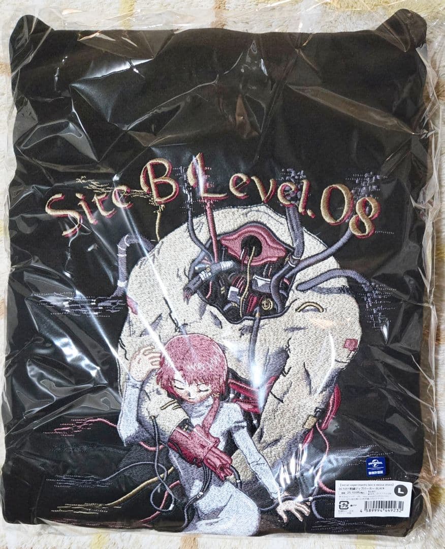 L serial experiments lain 刺繍 ジップパーカー 黒色 - メルカリ