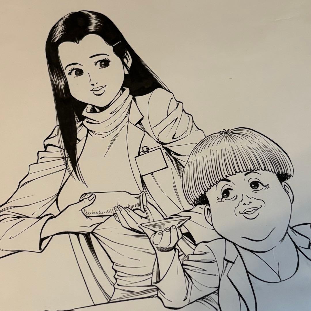 監察医朝顔 木村直巳 直筆原画 256×363mm サンデー