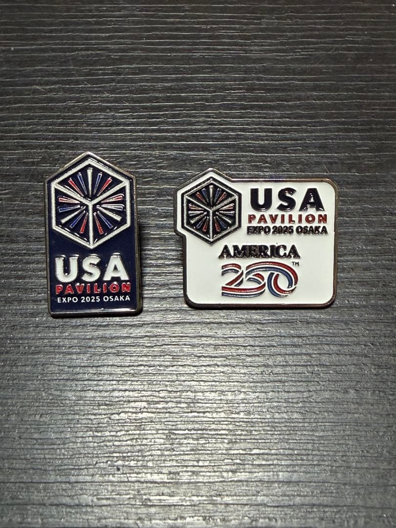 USA Pavilion EXPO 2025 ピンバッジ 2個セット