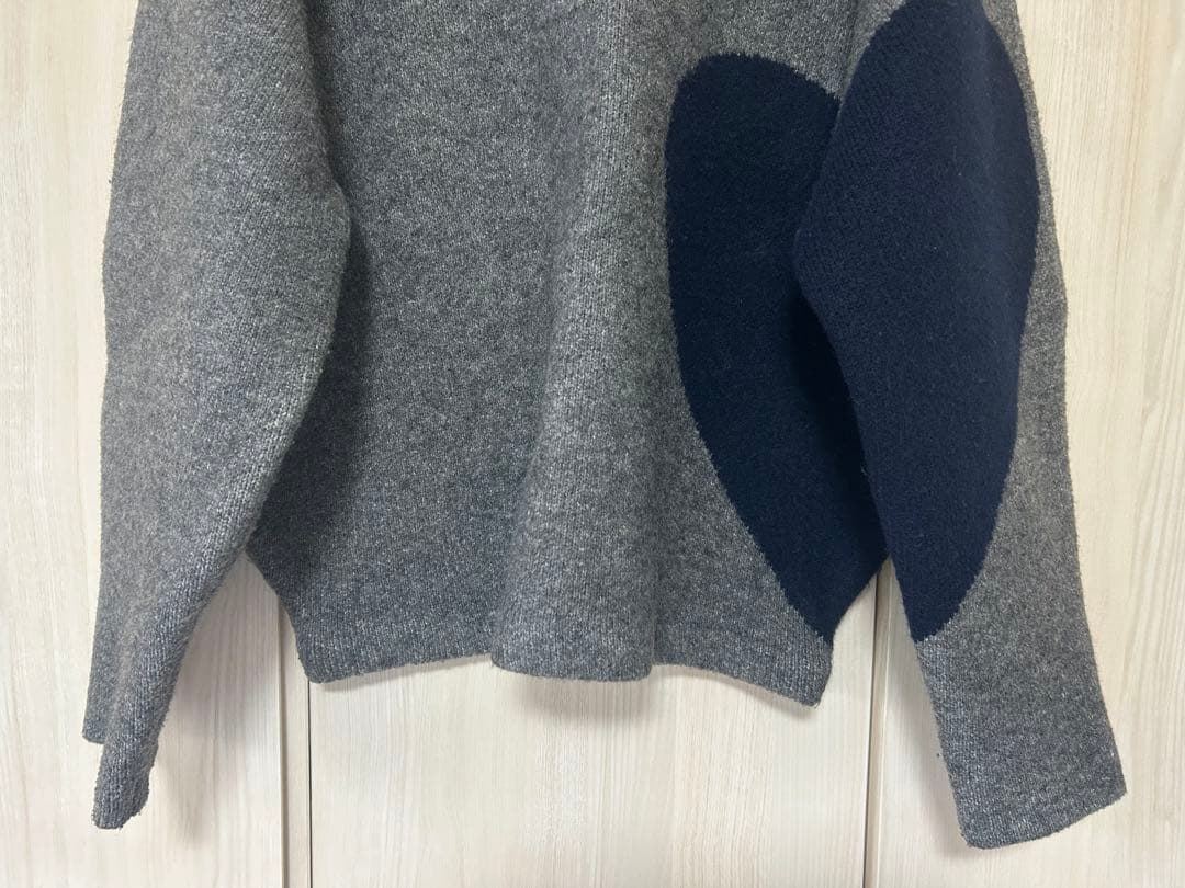 美品】NKNIT グレー ハートデザイン セーター