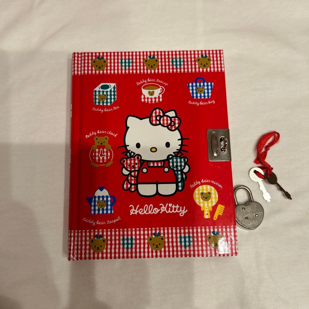 ハローキティ鍵付き日記帳平成レトロ - メルカリ