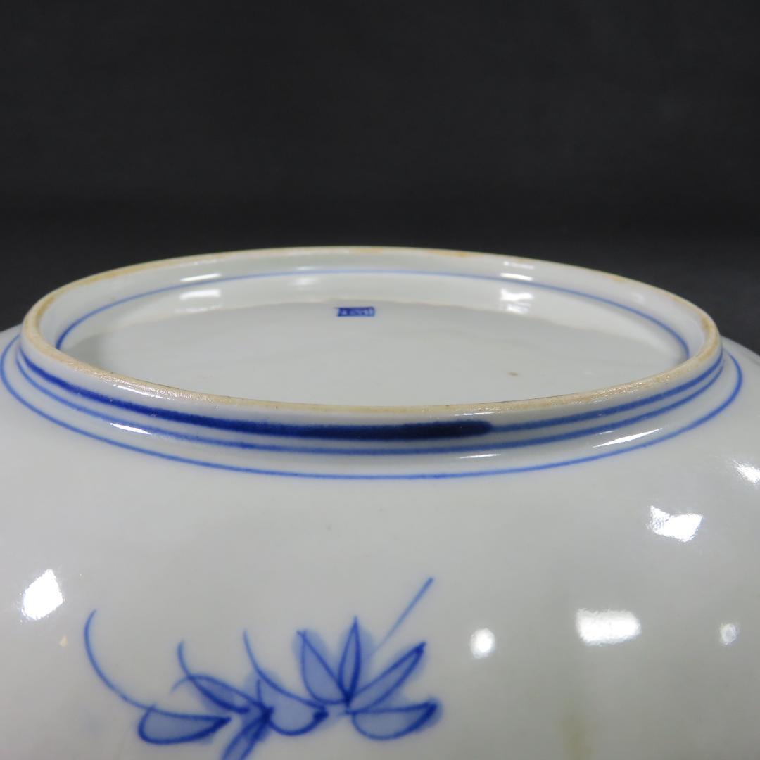 中皿 染付 色絵 風景 山水 古伊万里 銘 富 舟 山 家屋 - メルカリ