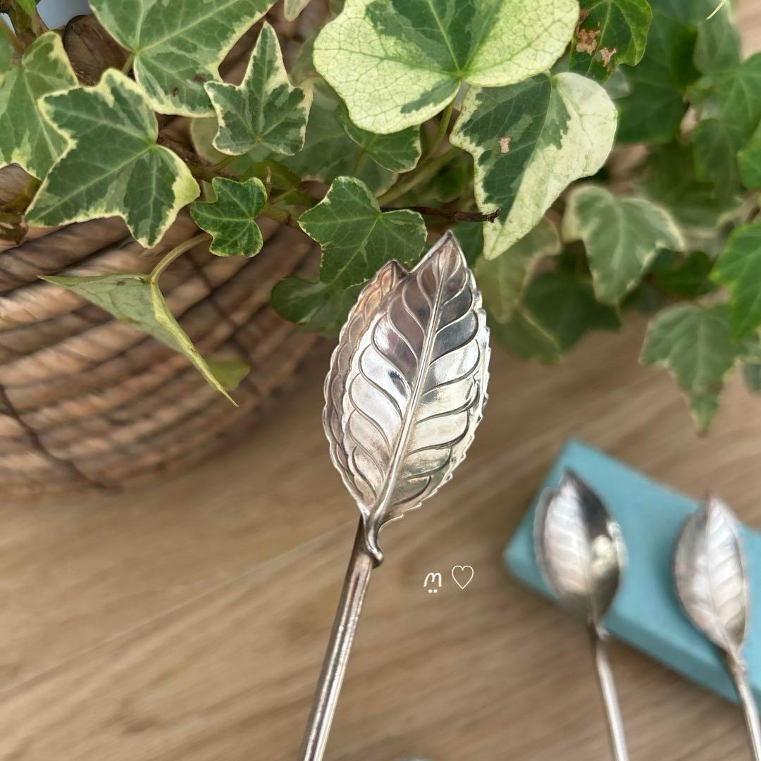 ティファニー モヒートマドラーストロー リーフ シルバーカトラリー