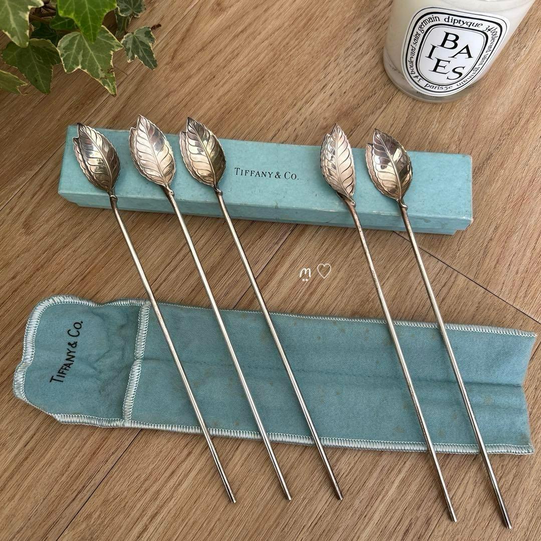 ティファニー　モヒートマドラーストロー　リーフ　シルバーカトラリー ティファニー モヒートマドラーストロー リーフ シルバーカトラリー