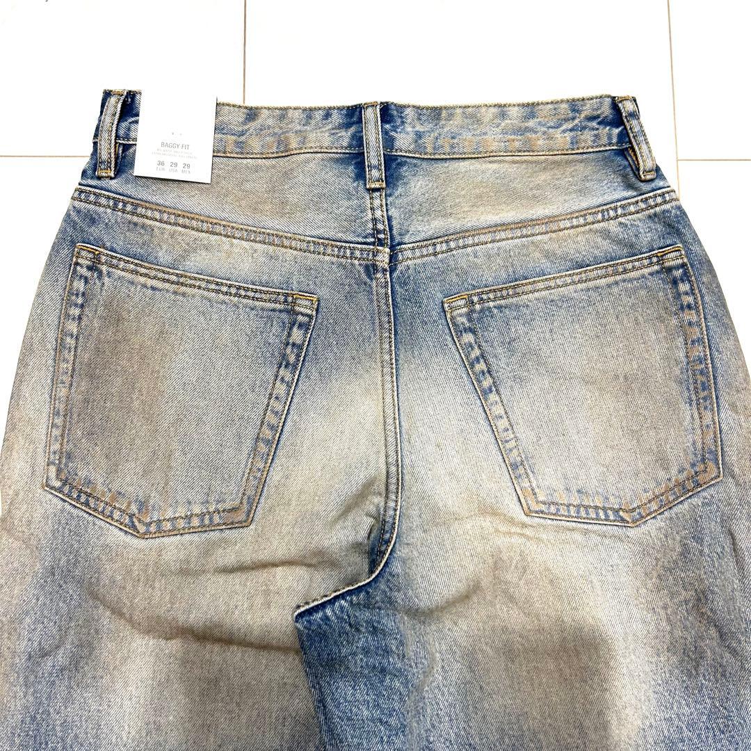 ZARA ヴィンテージ加工バギーフィットジーンズ アクネ風 メンズ - メルカリ
