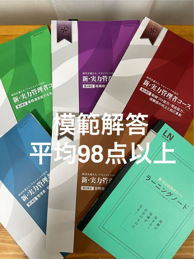 2025年受講】JMAM 新・実力管理者コース 添削済み解答レポート 答え