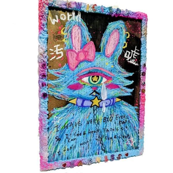 一点物アート】SADNESS-嘆きのうさぎ-【A3サイズ. 現代アート - メルカリ