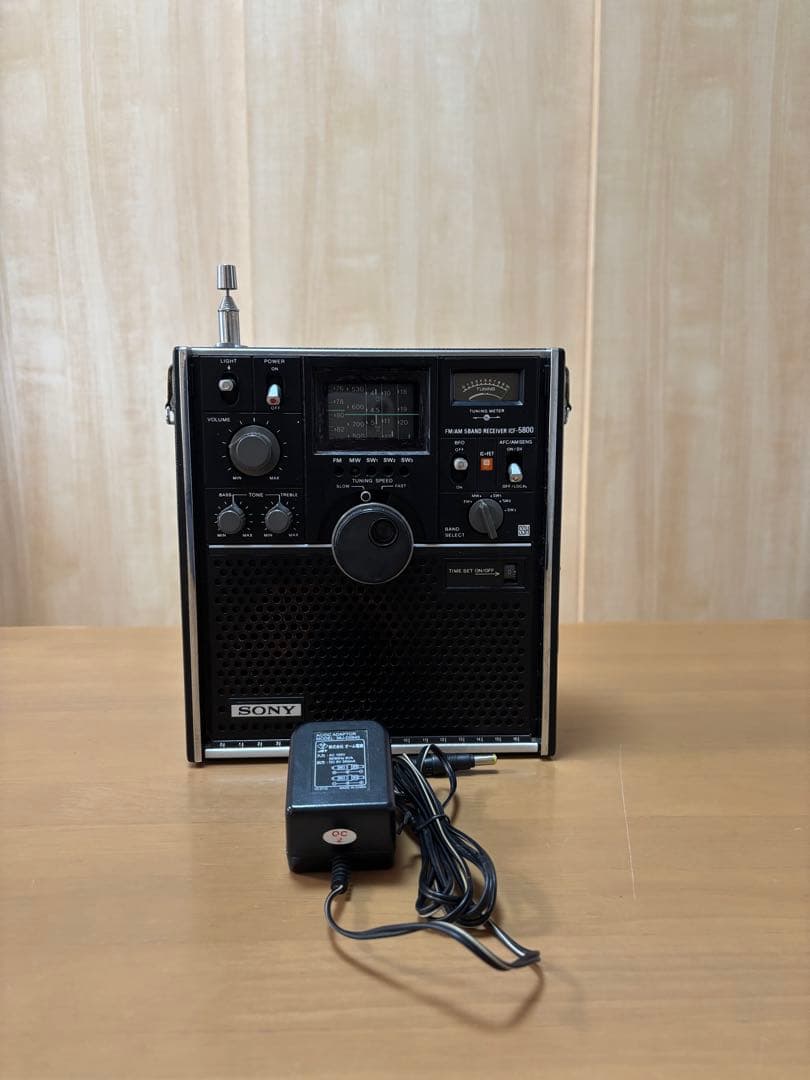 SONY スカイセンサーICF-5800 ACアダプター付属　完動品 SONY ソニー 純正 スカイセンサー ICF-5800 等用 ACアダプター AC-9
