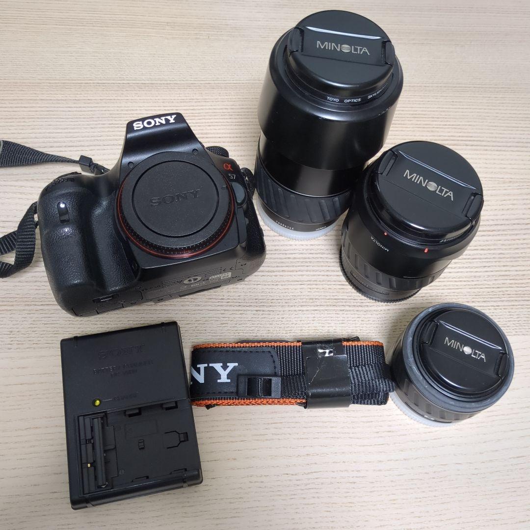 デジタル一眼 SONY α57 本体とレンズ3本セット Amazon | SONY ミラーレス一眼 α57 ズームレンズキット DT 18-55mm F3