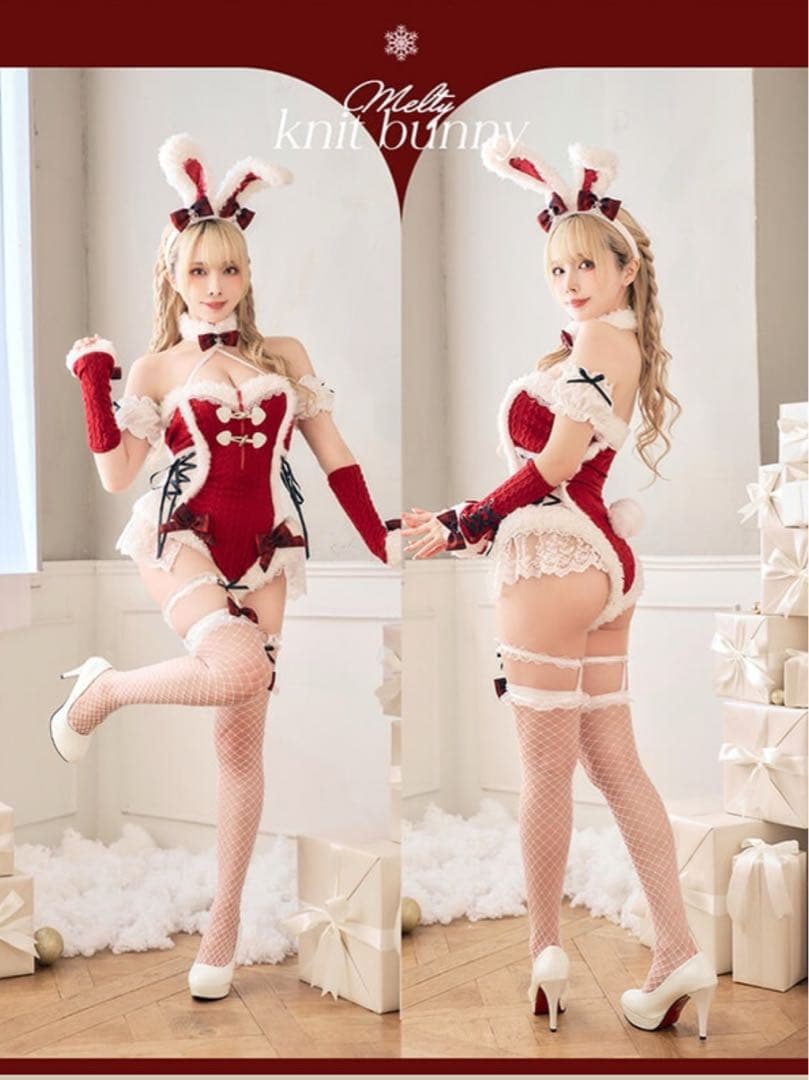 Malymoon マリームーン メルトニットバニー 赤 - メルカリ