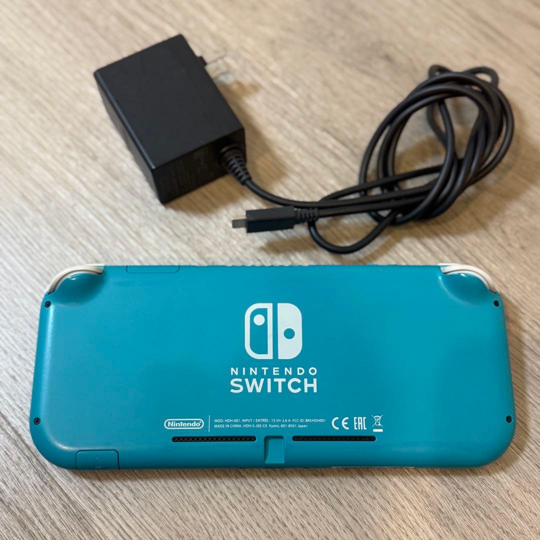 Nintendo Switch Lite ターコイズ 本体 純正充電器付き - メルカリ
