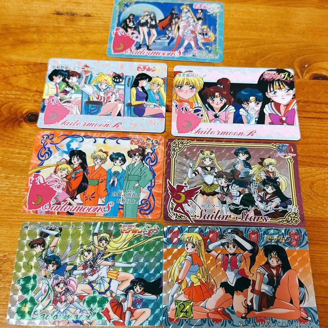 セーラームーンカード8枚セット キラキラカード入り - メルカリ