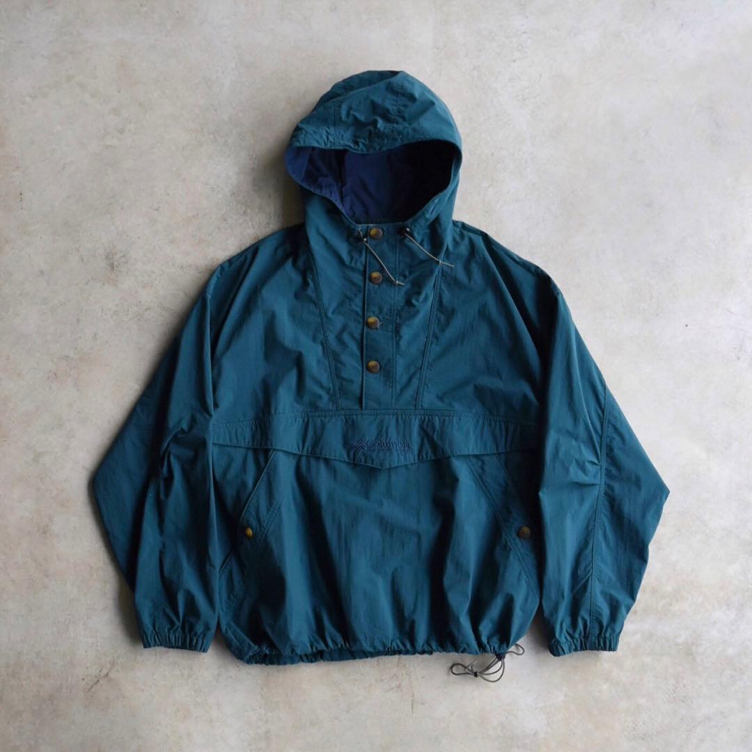 90s Columbia コロンビア コットンウッドアノラックパーカー XL - メルカリ