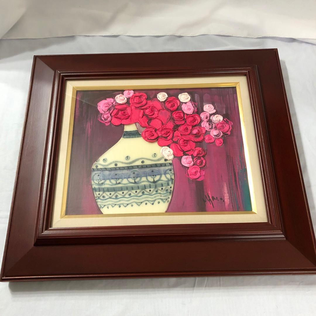 折橋真理子 ばら 油絵 直筆サイン S__21291017_0-medium.jpg