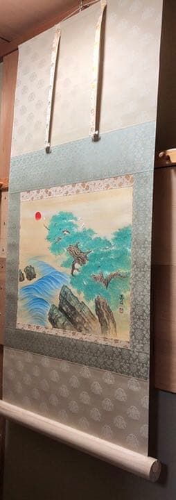 南義信　朝陽　掛け軸　掛軸　共箱あり　二重箱 28 南義信 朝陽 掛け軸 掛軸 共箱あり 二重箱 28 - メルカリ