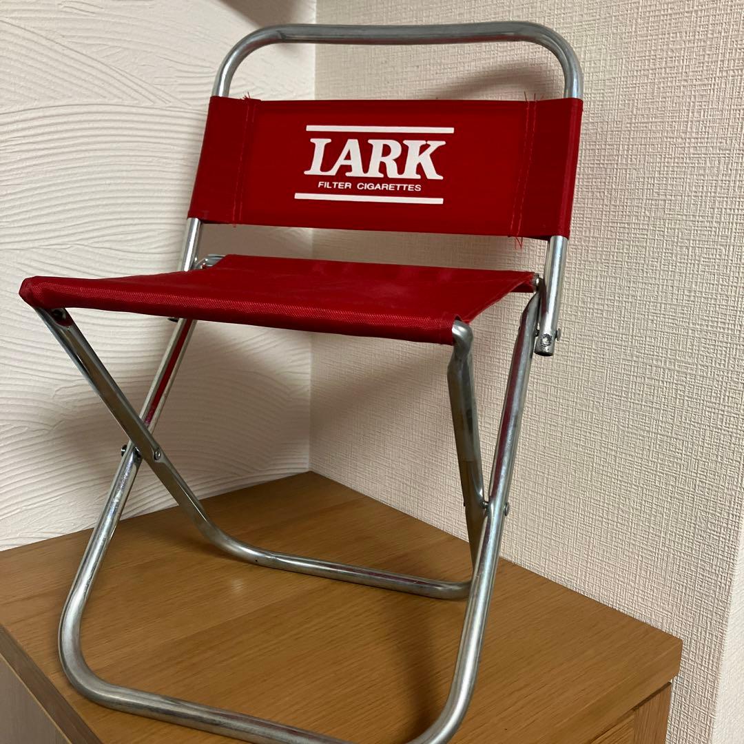 希少 当時物 LARK ラーク タバコ 企業 ノベルティ イス 椅子 1人掛け