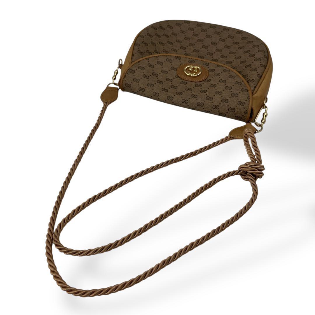 オールドグッチ ミニショルダーバッグ インターロッキング マイクロGG