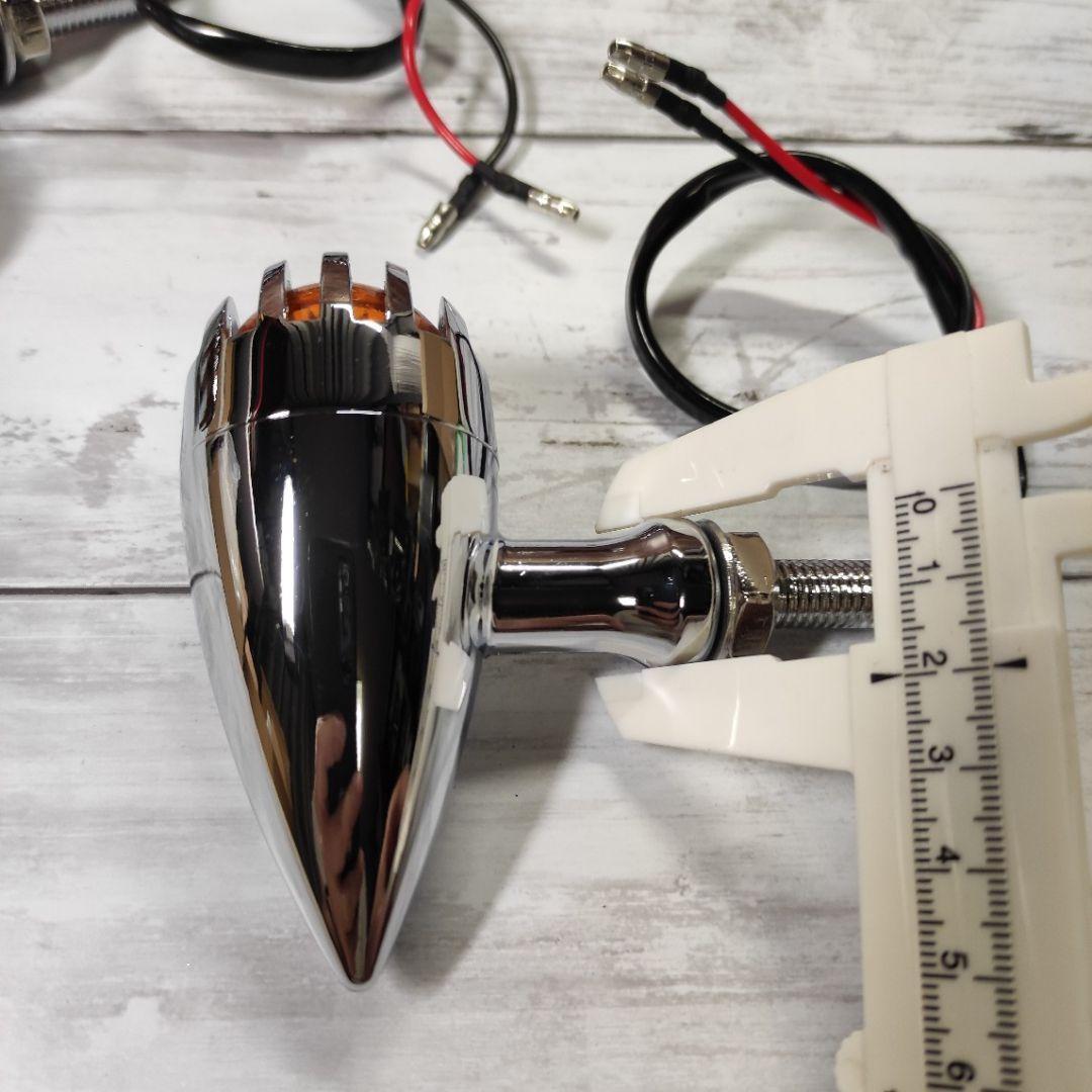 バードケージウインカー 4個セット アルミポリッシュ チョッパー 管