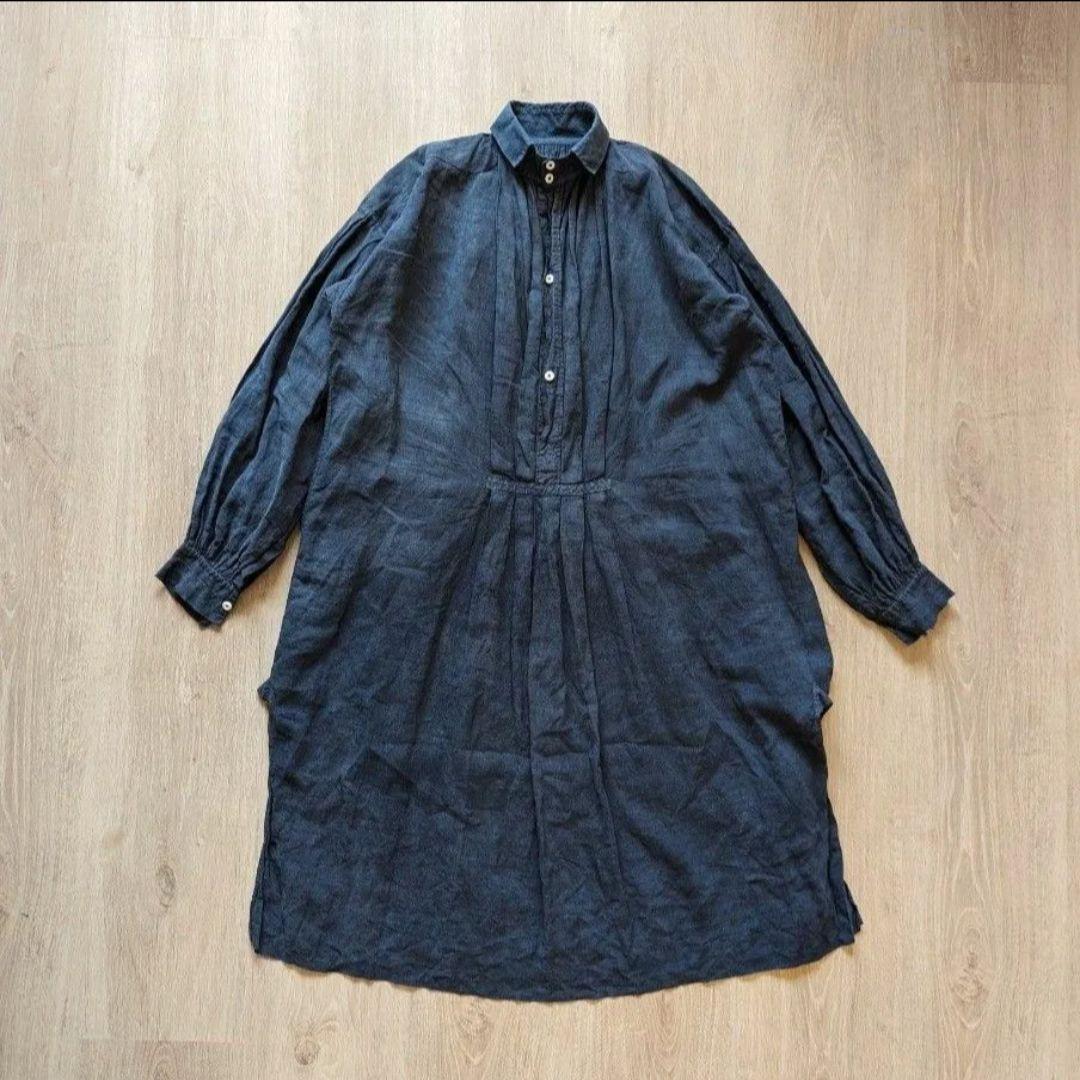 最終価格】1900s フレンチアンティーク インディゴリネンスモック