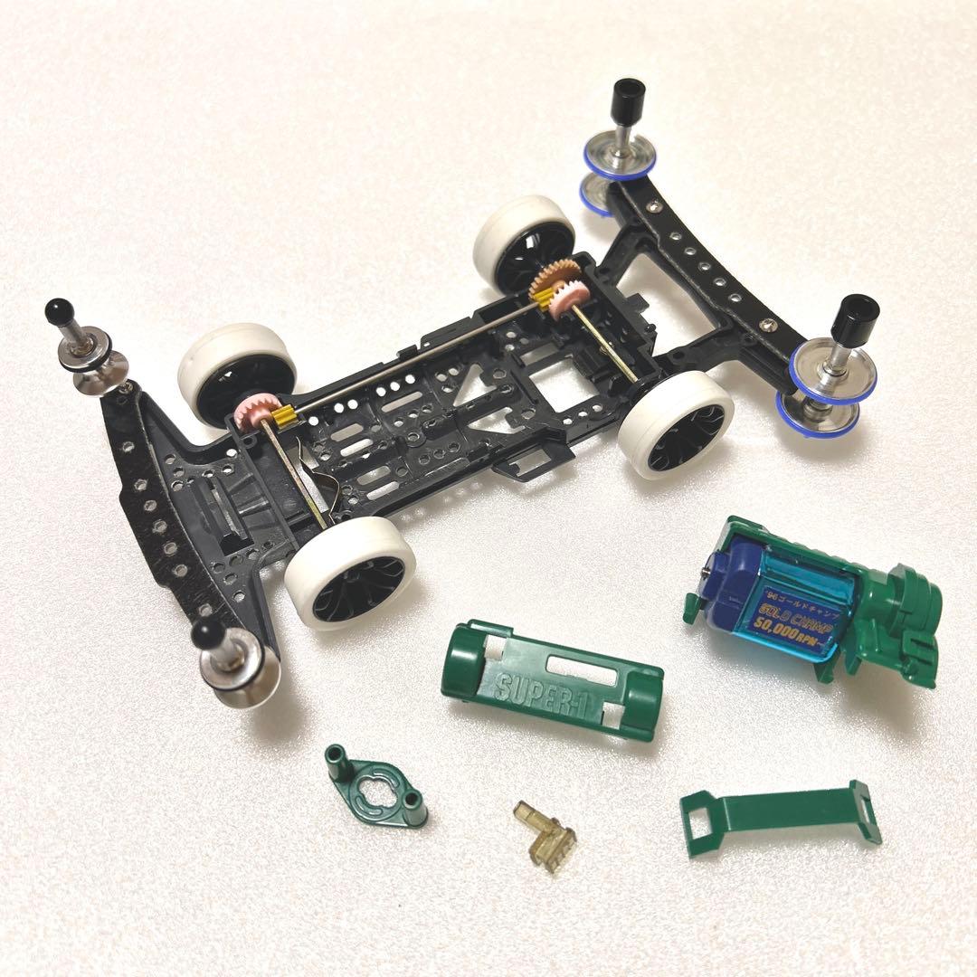 ミニ四駆 ソニックセイバー 肉抜き クリヤーブルー シルバーリーフ