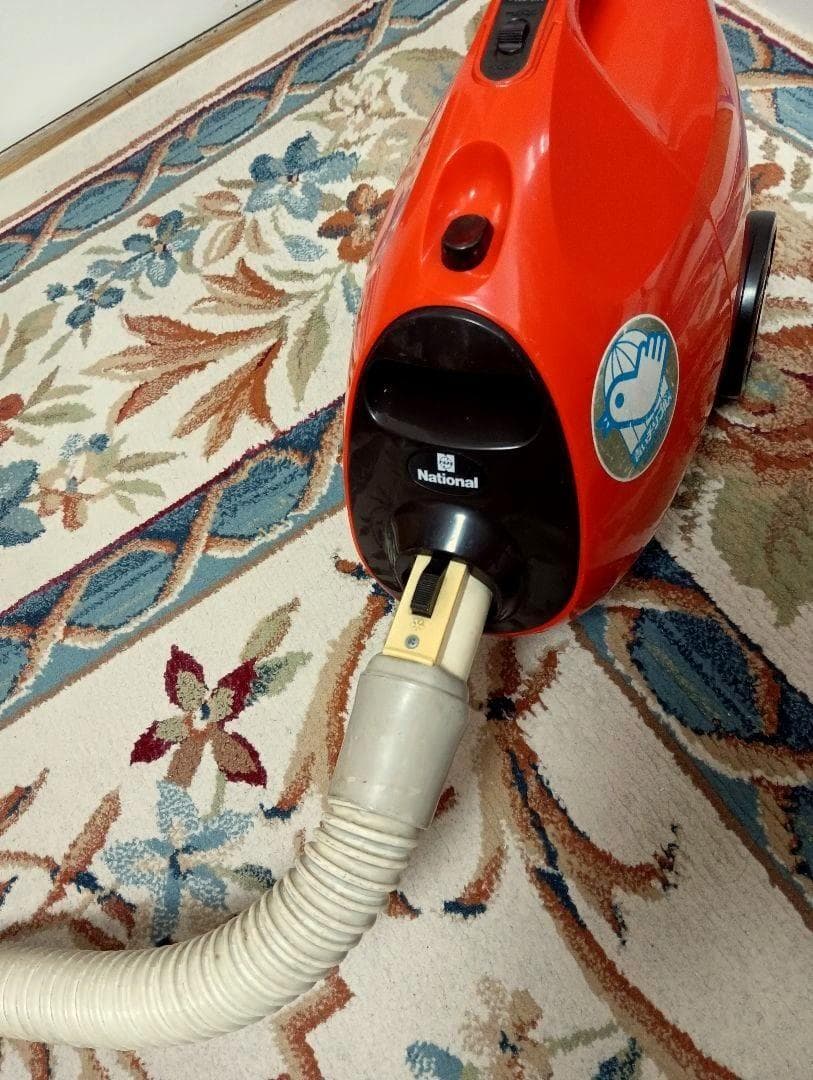 ナショナル掃除機 青いチリプル 隼 床移動型 MC-701c 昭和レトロ 中古