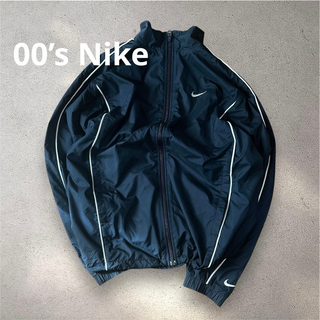 00s NIKE ナイロンジャケット 刺繍ロゴ ドローコードarchive - メルカリ