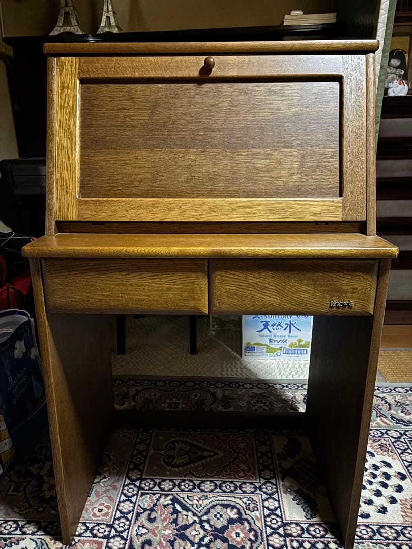 浜本工芸　ライティングビューロー 老舗家具メーカーHAMAMOTO(浜本工芸)のナラ無垢材を使用した