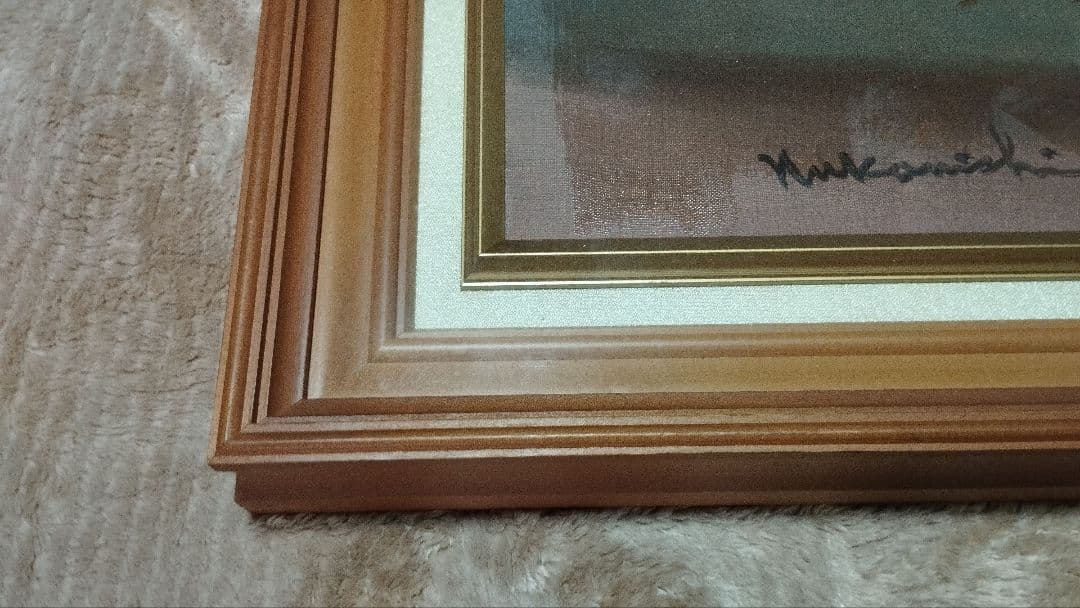 バラの花束 油絵 木製フレーム付き 高島屋