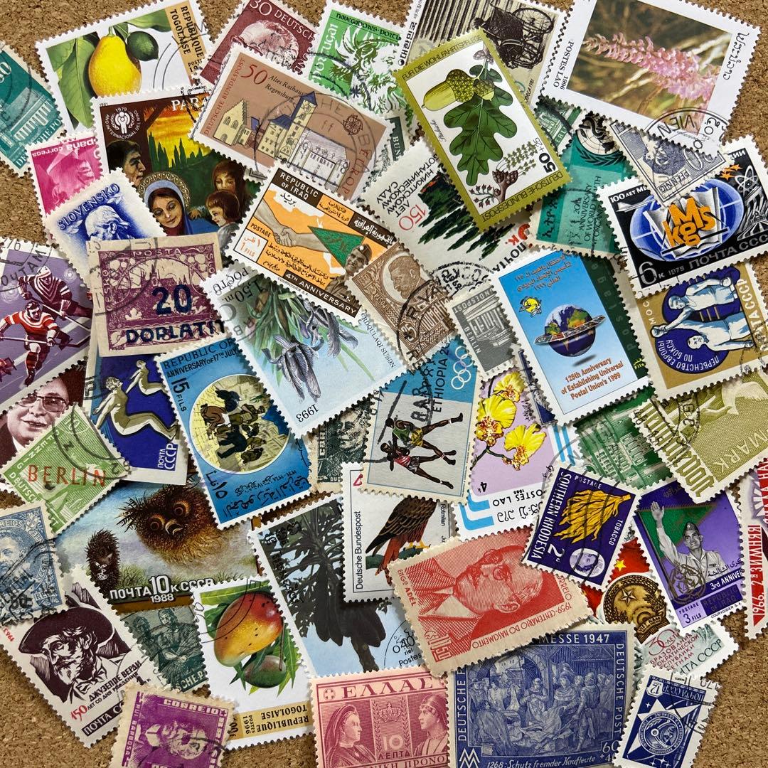 海外 外国切手 世界使用済切手 コレクション 50種 ZN52 - メルカリ