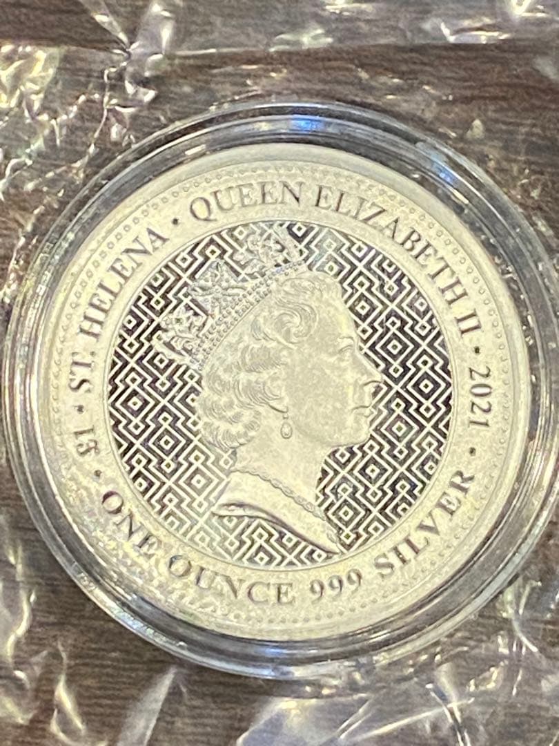 2021年 (新品) セントヘレナ「女王の美徳・勝利 」純銀 1オンス銀貨