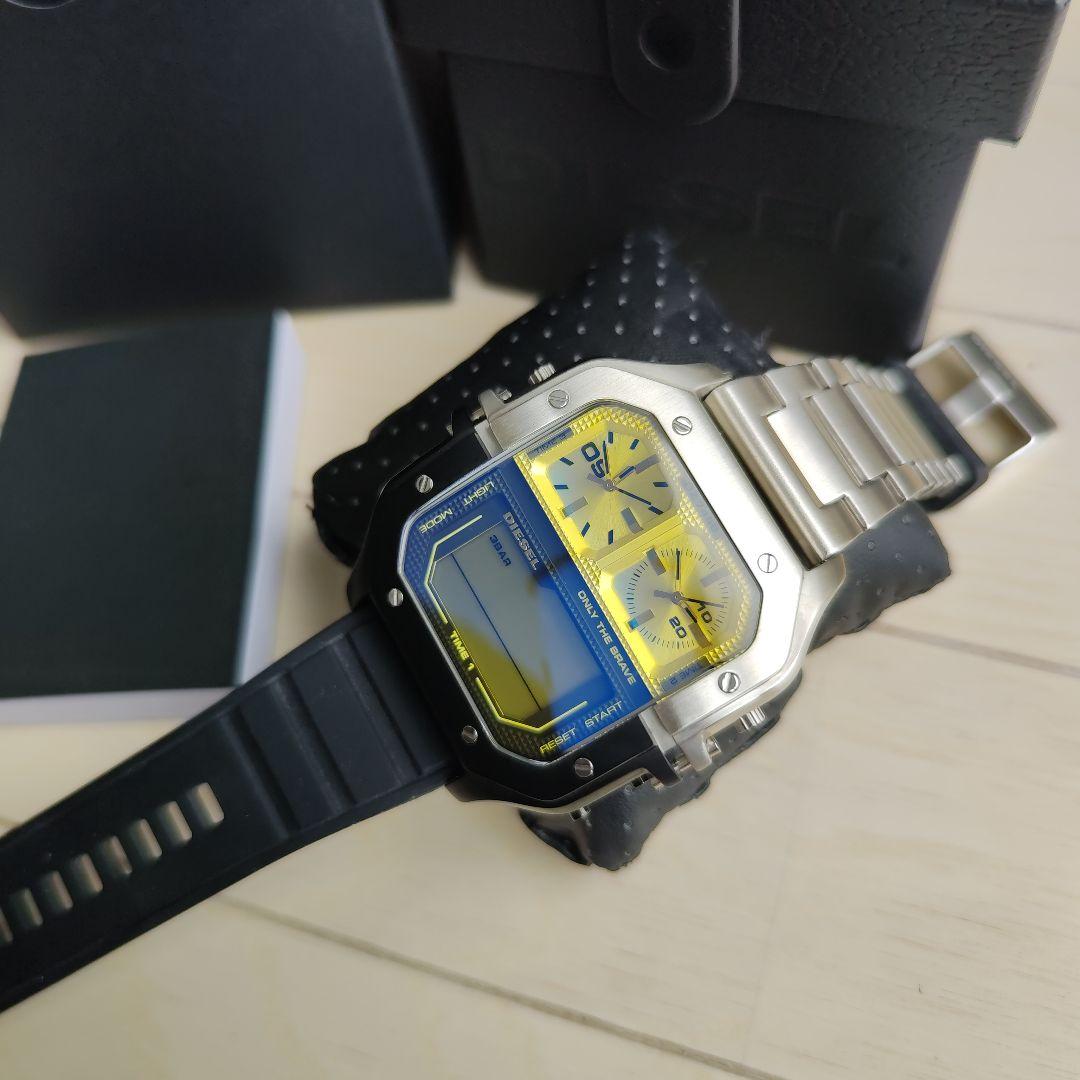 DIESEL デジタル腕時計 ステンレスラバーコンビ DZ7458 - メルカリ