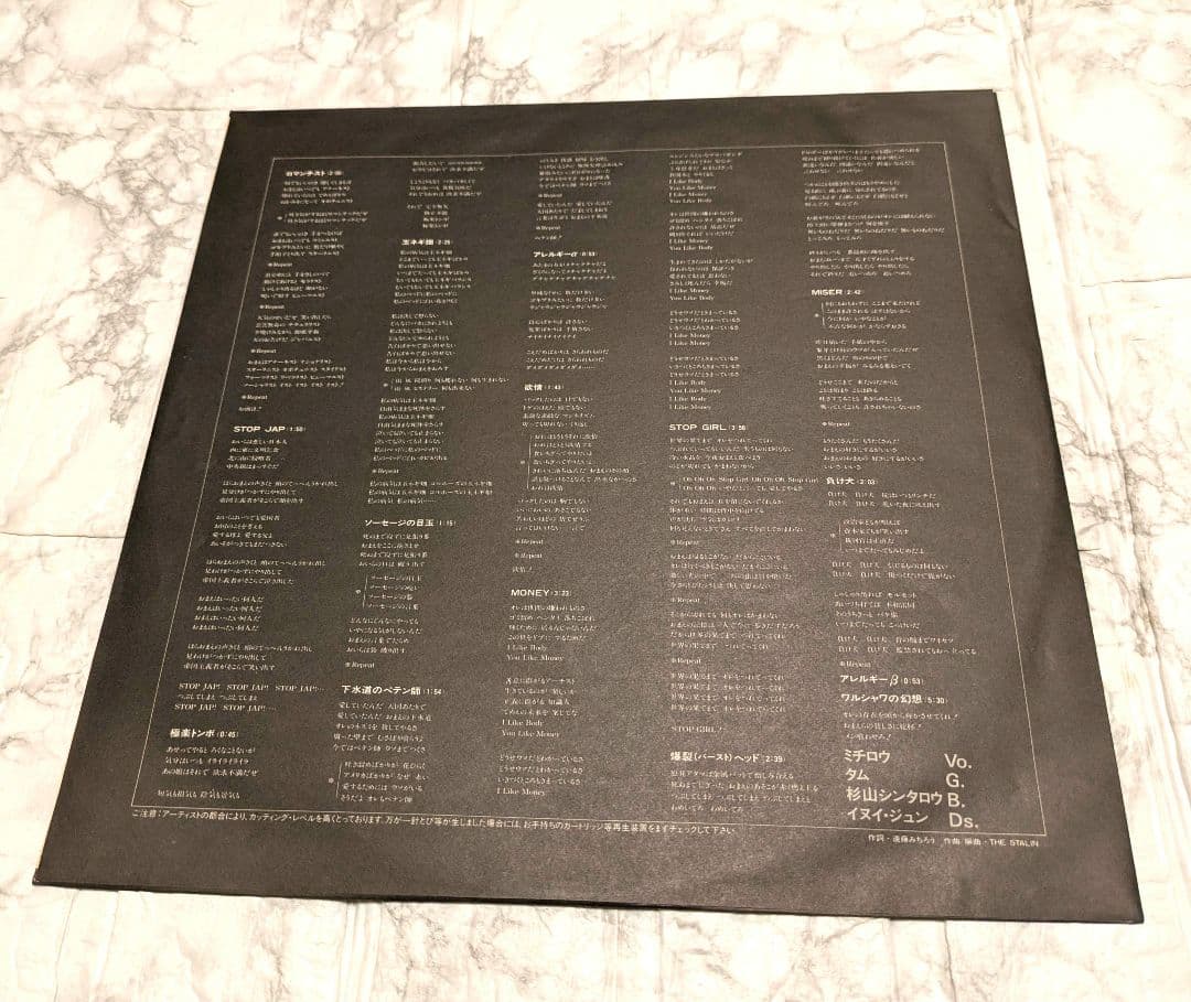 美品レア ザスターリン STOP JAP 全15曲 初回盤 限定盤 LPレコード