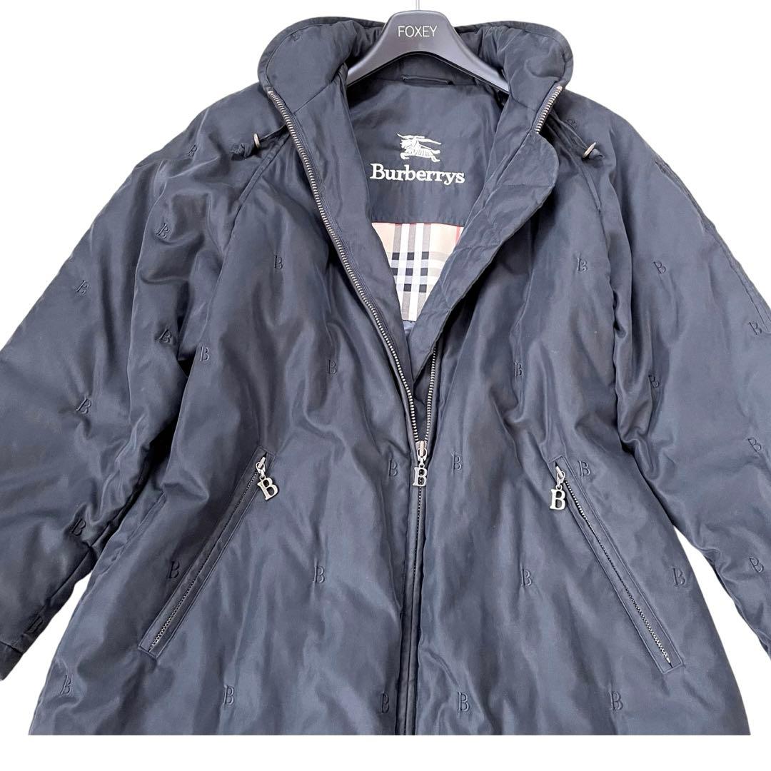 希少✨バーバリー モッズコート Bロゴ B金具 ノバチェック フード収納