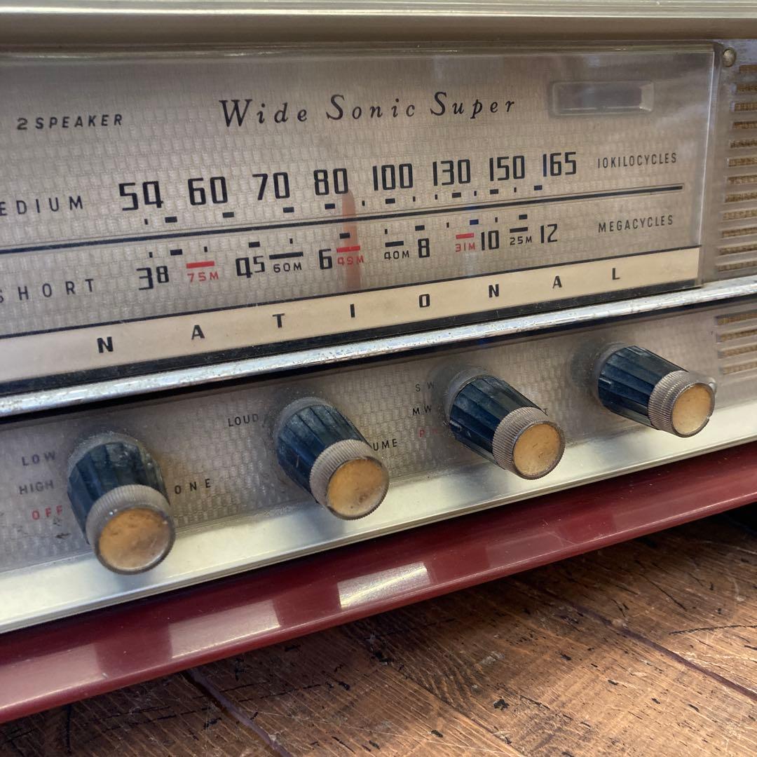 昭和レトロ ナショナル ラジオ DX-365 真空管ラジオ 当時物 年代物