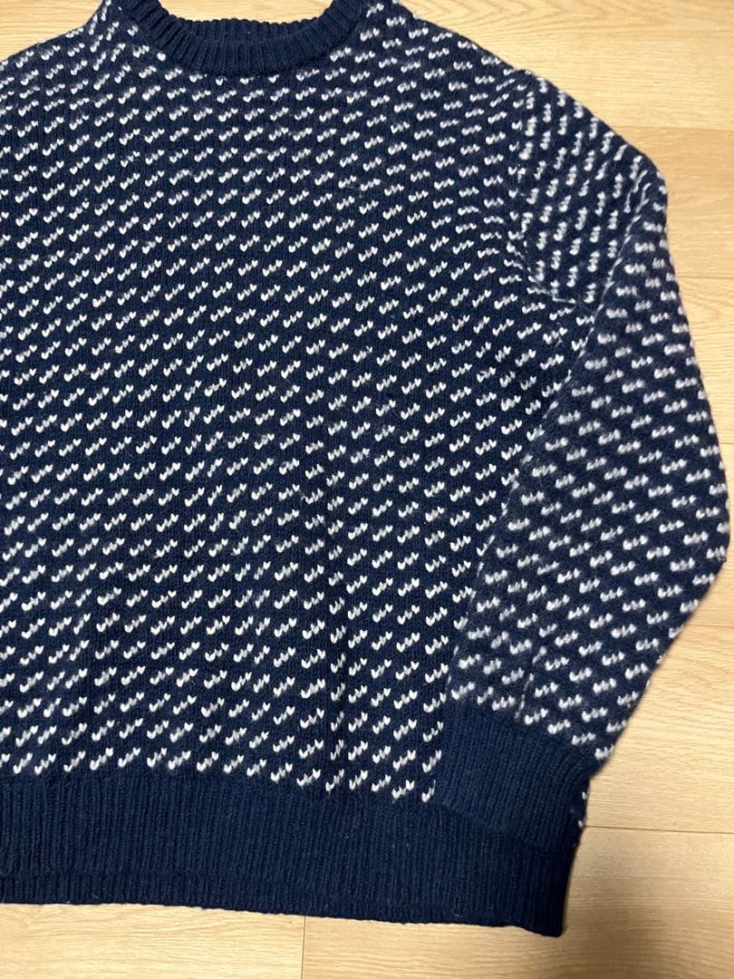 d*2様 極美品 l.l.bean バーズアイニット セーター ネイビー 3xl