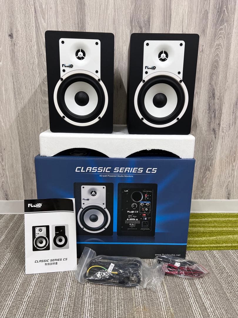 新品／未使用　フルイド　fluid audio  c5 モニタースピーカー Amazon | Fluid Audio C5 ブラック モニタースピーカー (フルイド